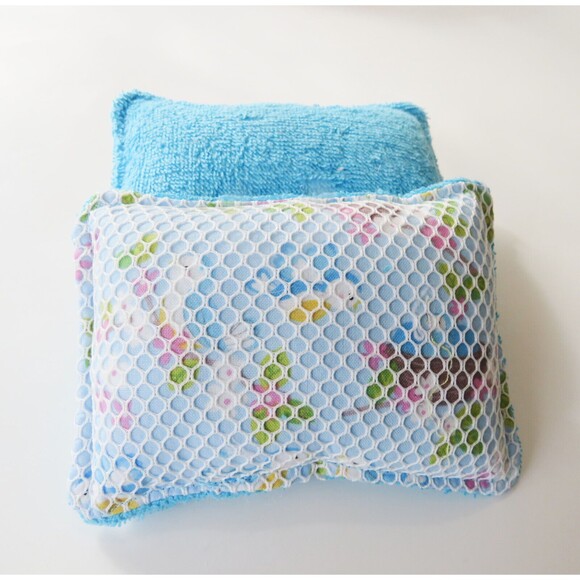 Reusable Sponge Blue Bird Dish Scrubby Set of 2 - Picture 2 of 5